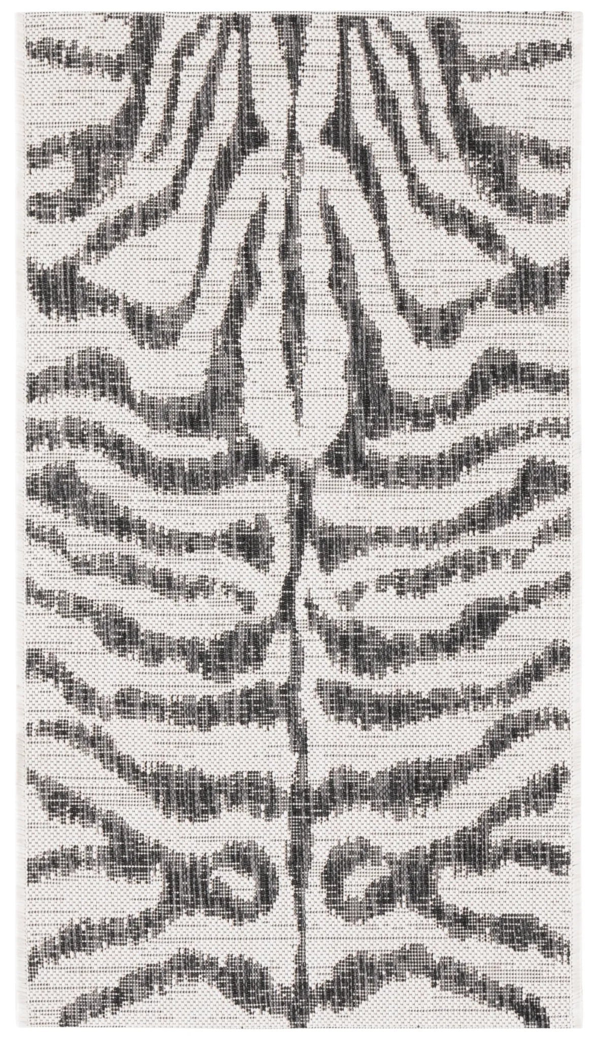 Safavieh Courtyard 2'-0" x 3'-7" Rug in Ivory / Black