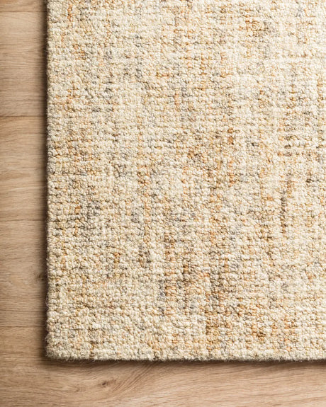 Loloi Harlow Hlo-01 Sand/Stone Rugs - corner on wood
