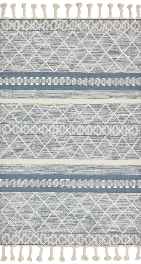 Loloi Sawyer Saw-04 Teal Rugs - main flat