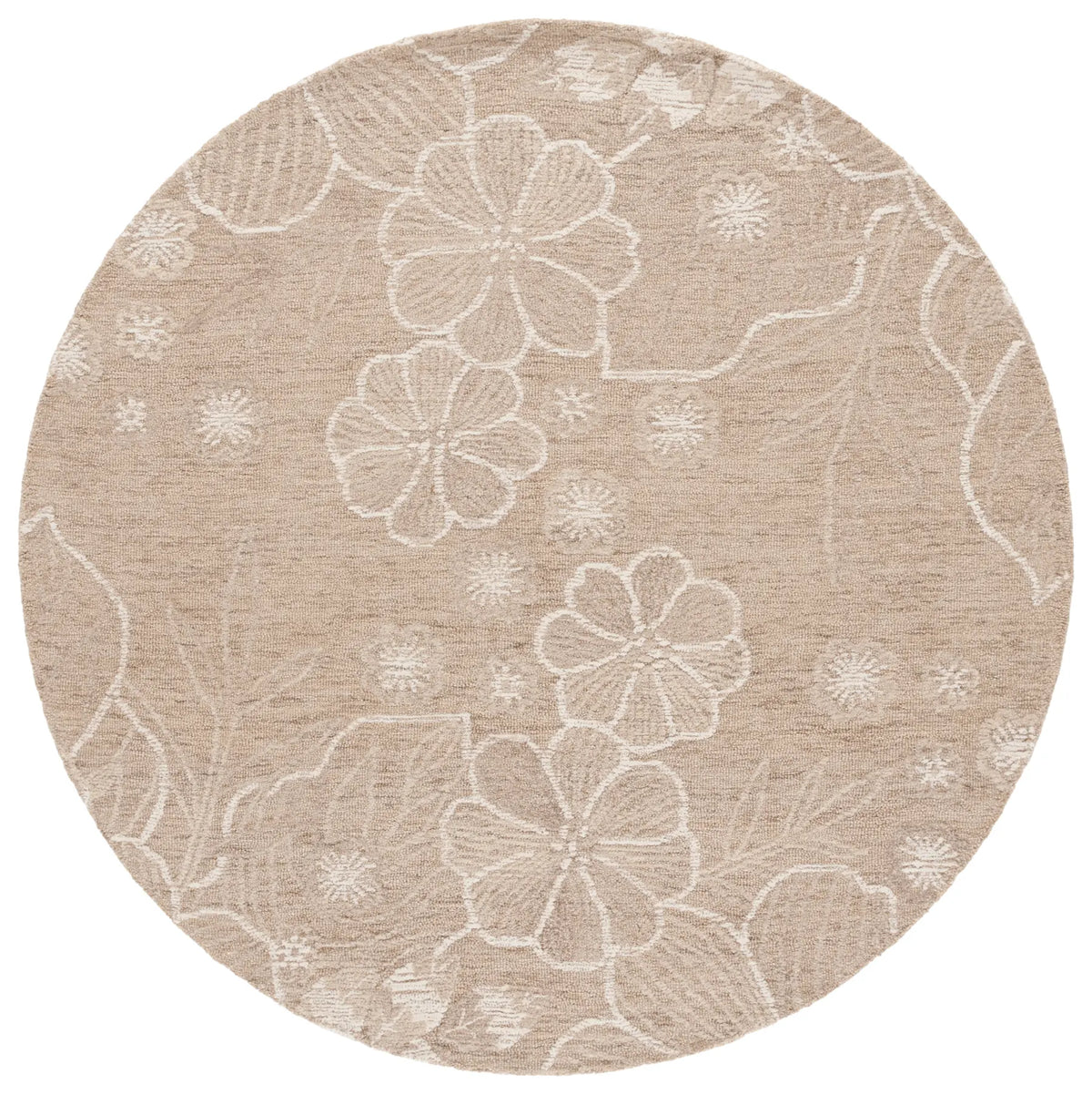 Safavieh Jardin 6'-0" x 6'-0" Rug in Beige / Ivory