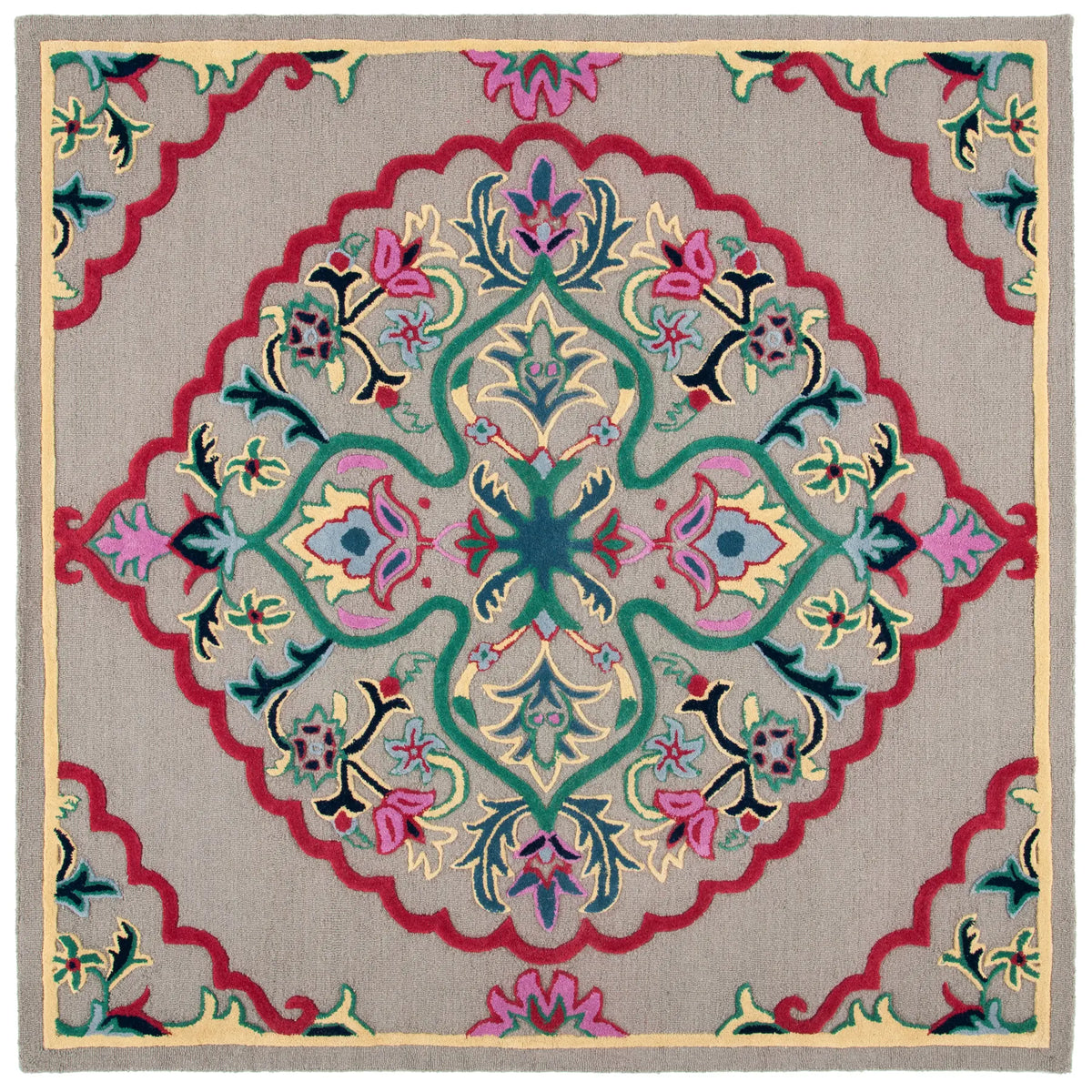 Safavieh Bellagio 7'-0" x 7'-0" Rug in Dark Grey / Multi