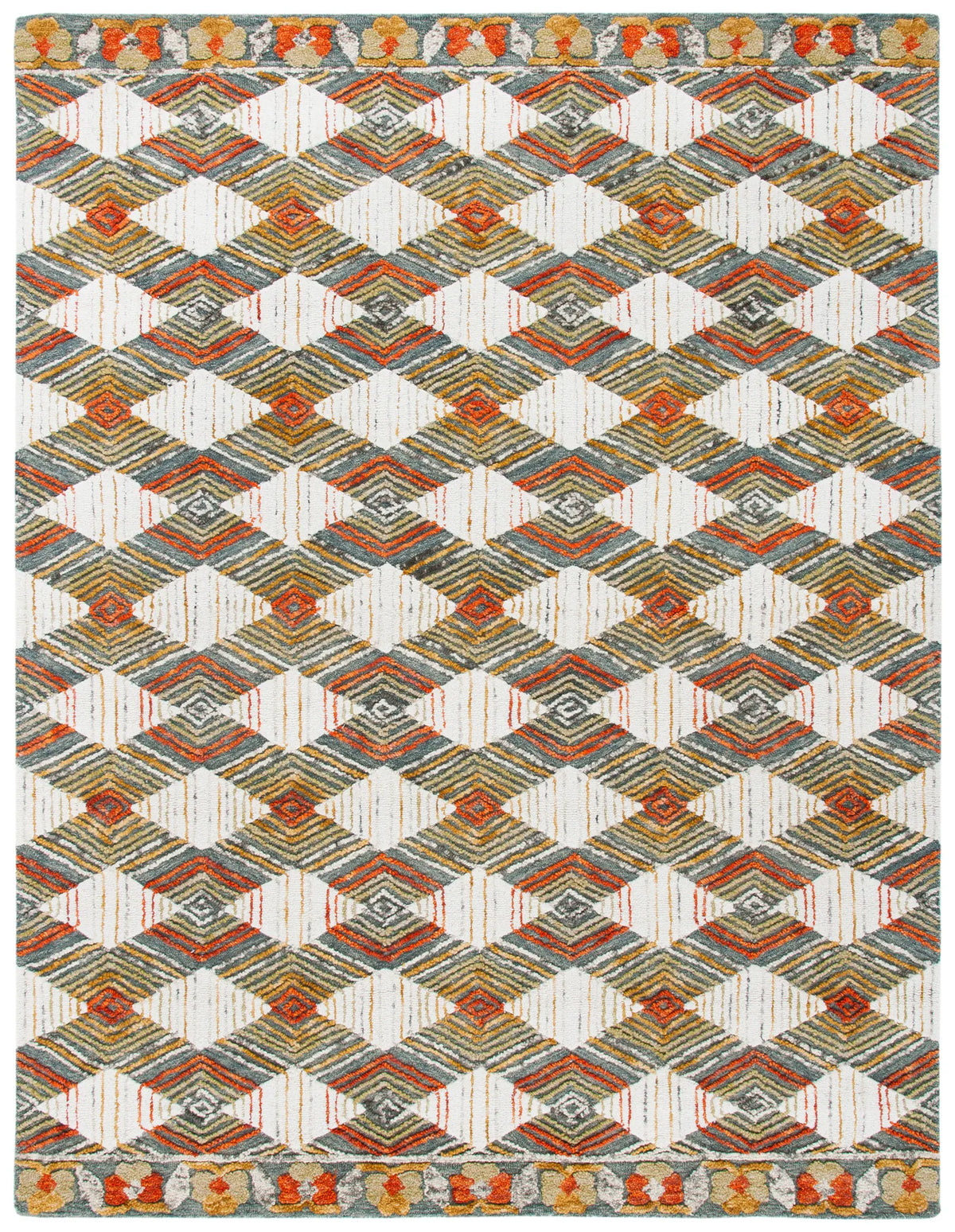 Safavieh Trace 10'-0" x 14'-0" Rug in Blue / Ivory
