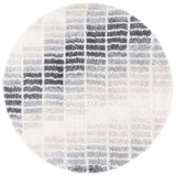 Safavieh Fontana Shag  800 6'-7" x 6'-7" Rug in Ivory / Grey