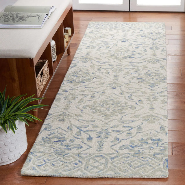 Safavieh Dip Dye 2'-3" x 10'-0" Rug in Light Blue / Ivory