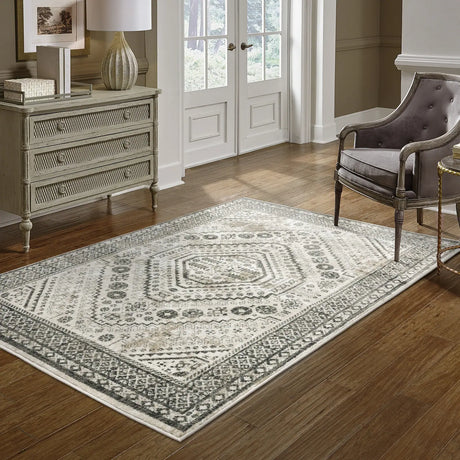 Oriental Weavers Sphinx Georgia 659C0 Ivory/ Grey Rugs - room scene