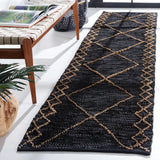 Safavieh Vintage Leather 2'-3" x 9'-0" Rug in Black / Natural