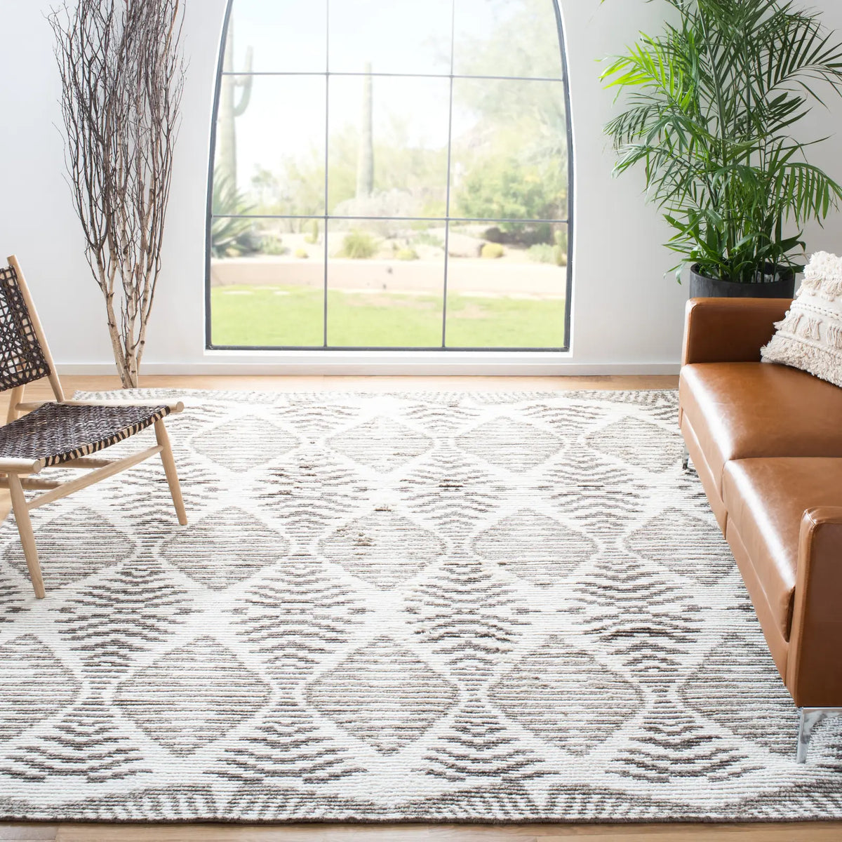 Safavieh Kenya 8'-0" x 10'-0" Rug in Grey / Ivory