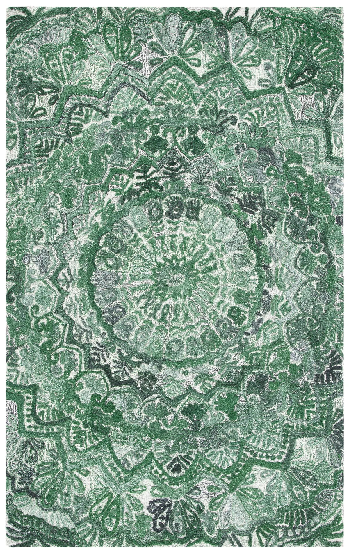 Safavieh Marquee 4'-0" x 6'-0" Rug in Green / Ivory