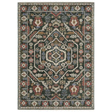Oriental Weavers Sphinx HASTINGS HA02B Green Floral Rugs - main flat