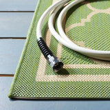 Safavieh Courtyard 4'-0" x 5'-7" Rug in Green / Beige