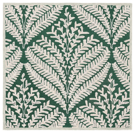 Safavieh Capri 5'-0" x 5'-0" Rug in Dark Green / Ivory