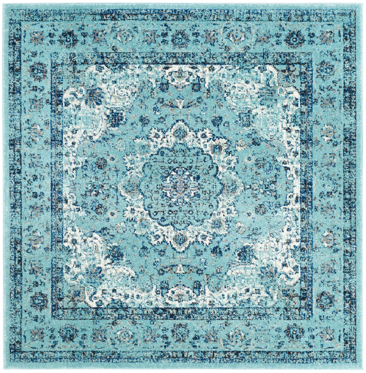 Safavieh Evoke 5'-3" x 5'-3" Rug in Light Blue / Light Blue