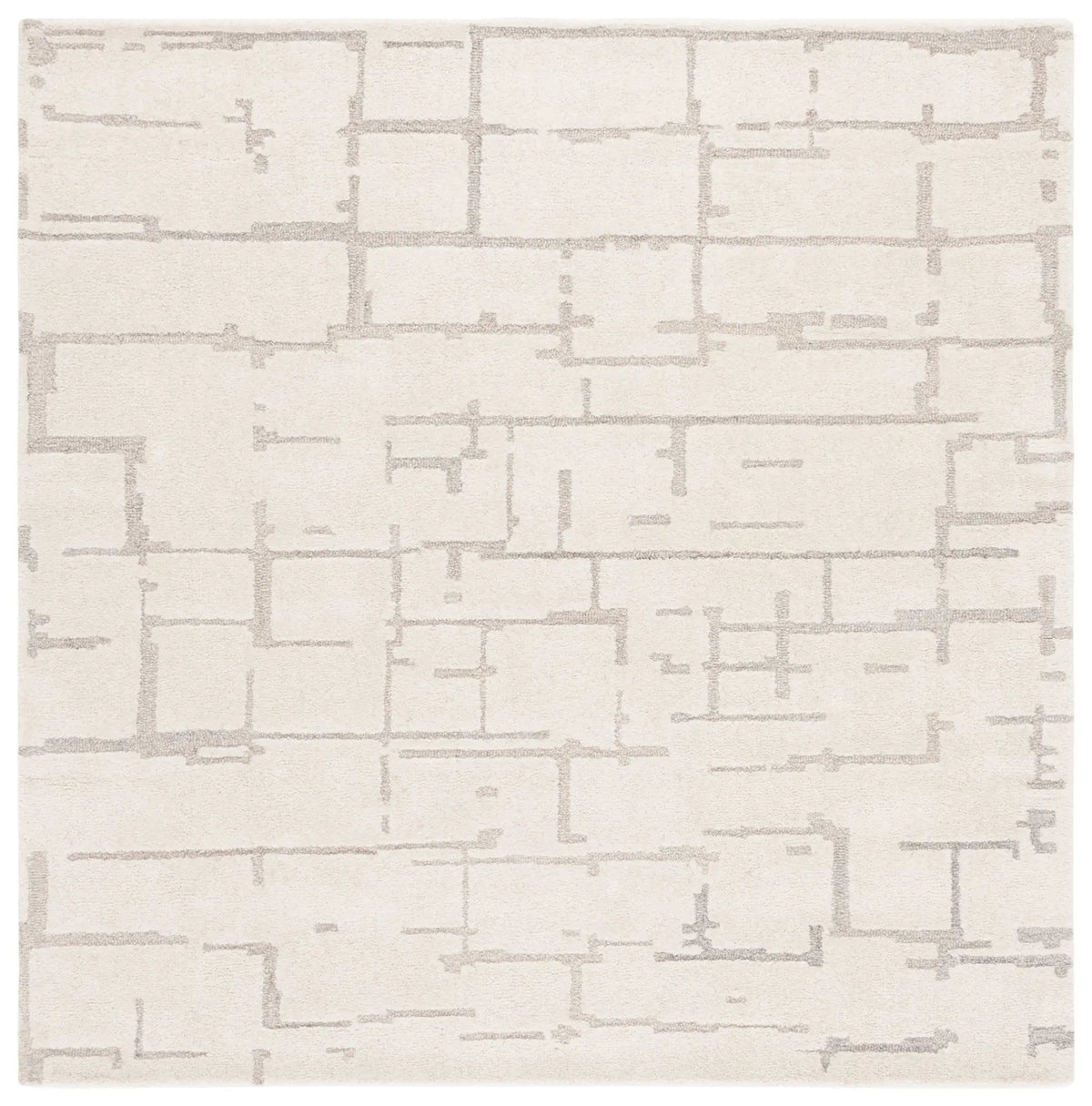 Safavieh Ebony 6'-0" x 6'-0" Rug in Ivory / Grey