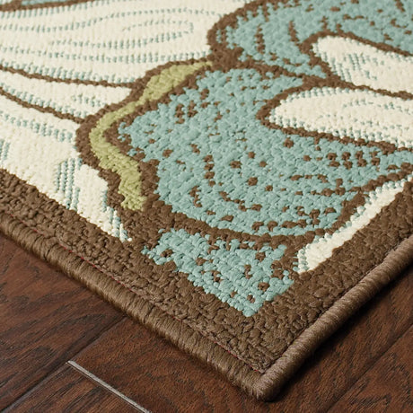 Oriental Weavers Sphinx Montego 3444m Blue / Brown Rugs - corner detail