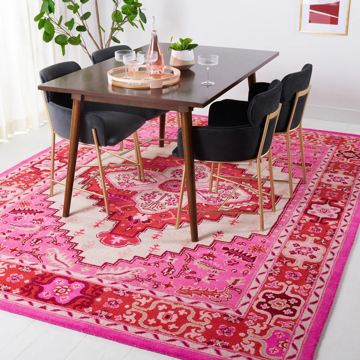 Safavieh Bellagio 10'-0" x 14'-0" Rug in Red Pink / Ivory