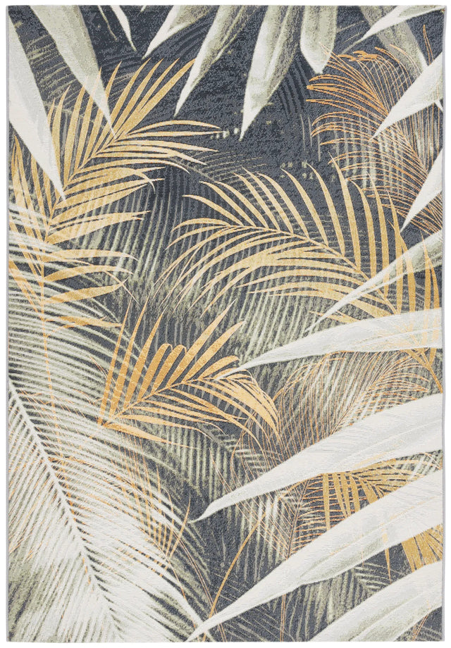 Safavieh Barbados 500 4'-0" x 6'-0" Rug in Black Green / Gold