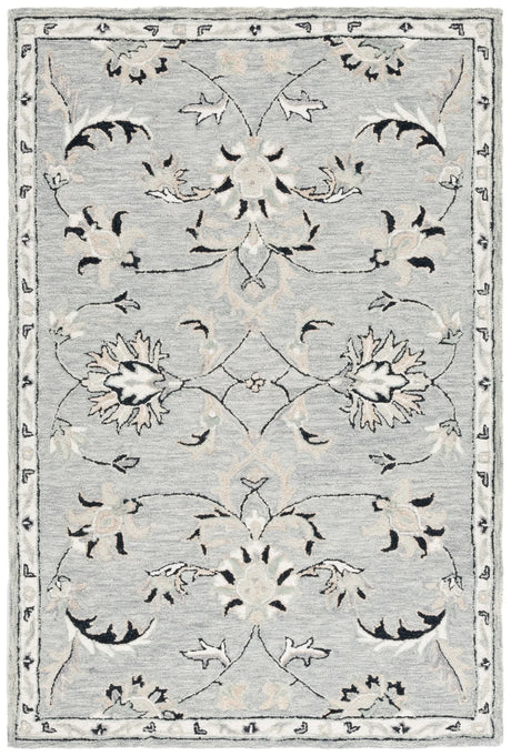Safavieh Micro-Loop 4'-0" x 6'-0" Rug in Grey / Ivory