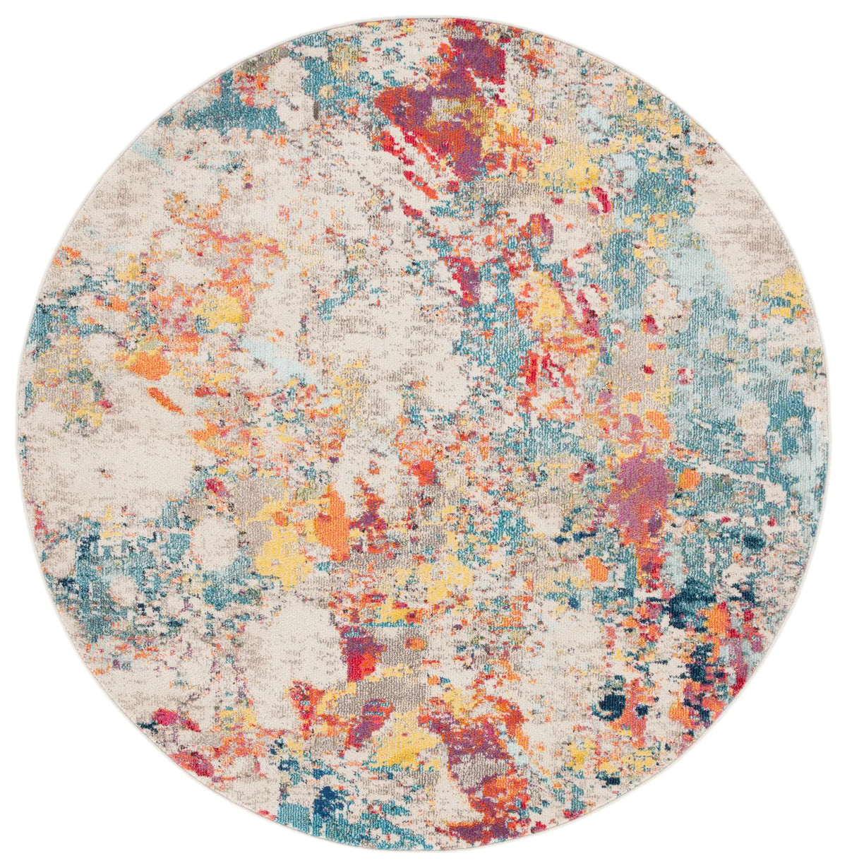 Safavieh Monaco 6'-7" x 6'-7" Rug in Ivory / Multi