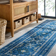 Safavieh Martha Stewart Washable 2'-6" x 8'-0" Rug in Dark Blue / Beige