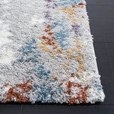 Safavieh Berber Shag 4'-5" x 6'-5" Rug in Blue Rust / Ivory