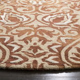 Safavieh Dip Dye 7'-0" x 7'-0" Rug in Copper / Beige