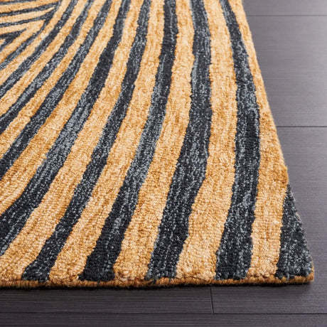 Safavieh Metro 4'-0" x 6'-0" Rug in Black / Gold