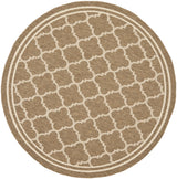 Safavieh Courtyard 5'-3" x 5'-3" Rug in Brown / Bone
