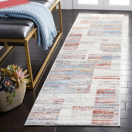 Safavieh Shivan 100 2'-2" x 8'-0" Rug in Ivory / Rust
