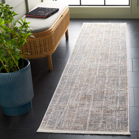 Safavieh Mila 2'-2" x 8'-0" Rug in Beige / Ivory Grey