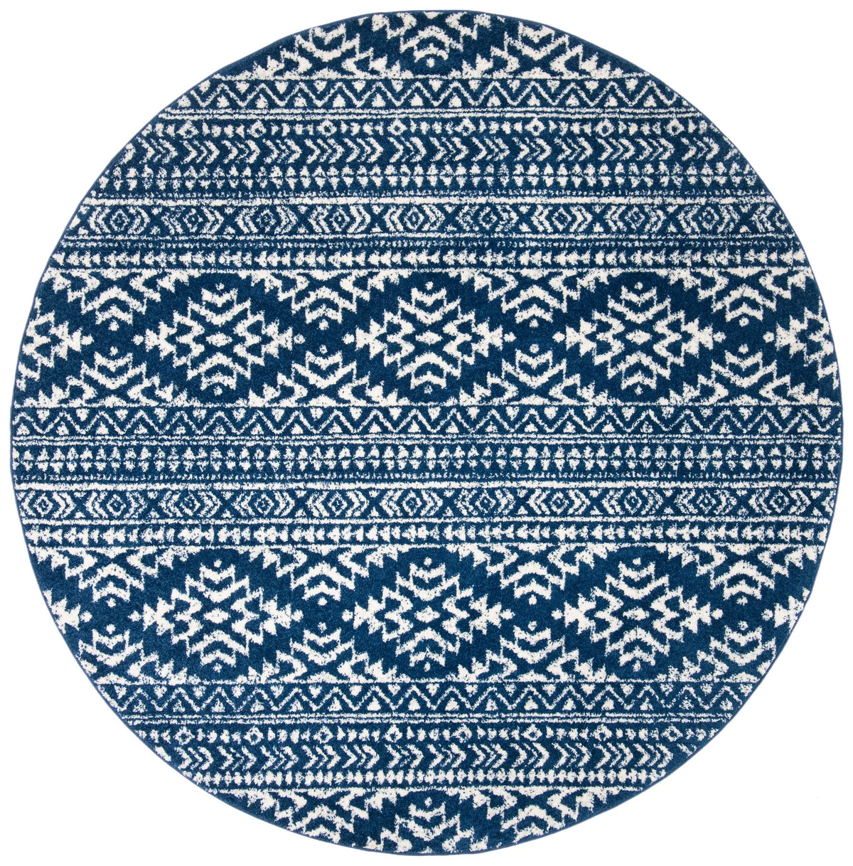 Safavieh Tulum 10'-0" x 10'-0" Rug in Navy / Ivory