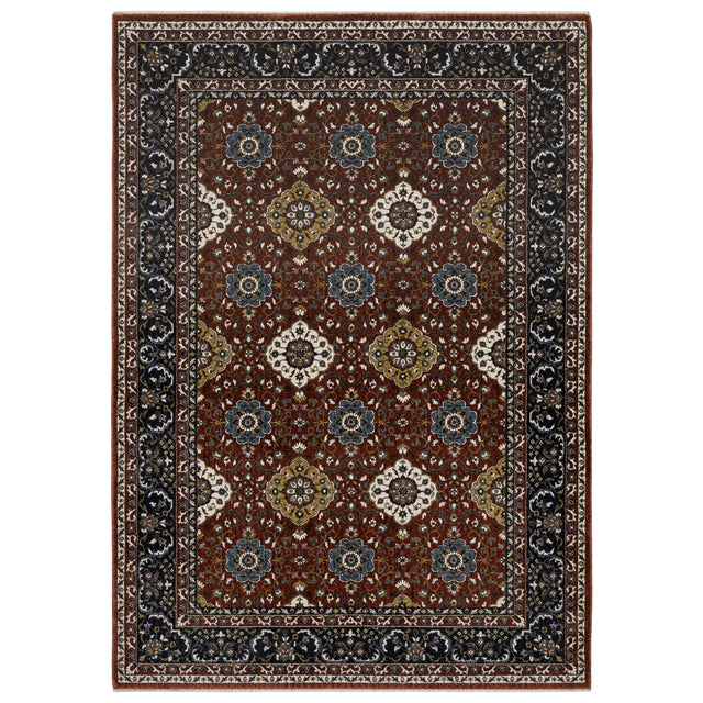 Oriental Weavers Sphinx Vivian VI04B Navy Rugs - main flat