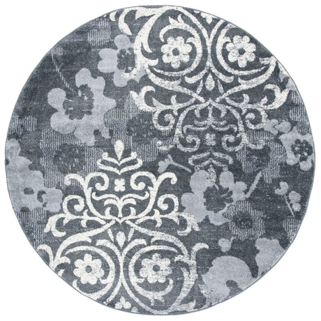 Safavieh Adirondack 6'-7" x 6'-7" Rug in Charcoal / Ivory