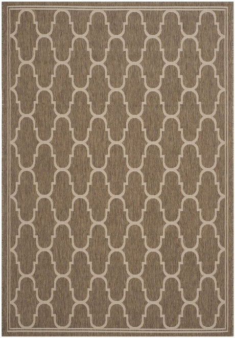 Safavieh Courtyard 4'-0" x 5'-7" Rug in Brown / Beige