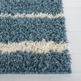 Safavieh Venus Shag 600 4'-0" x 6'-0" Rug in Turquoise / Ivory