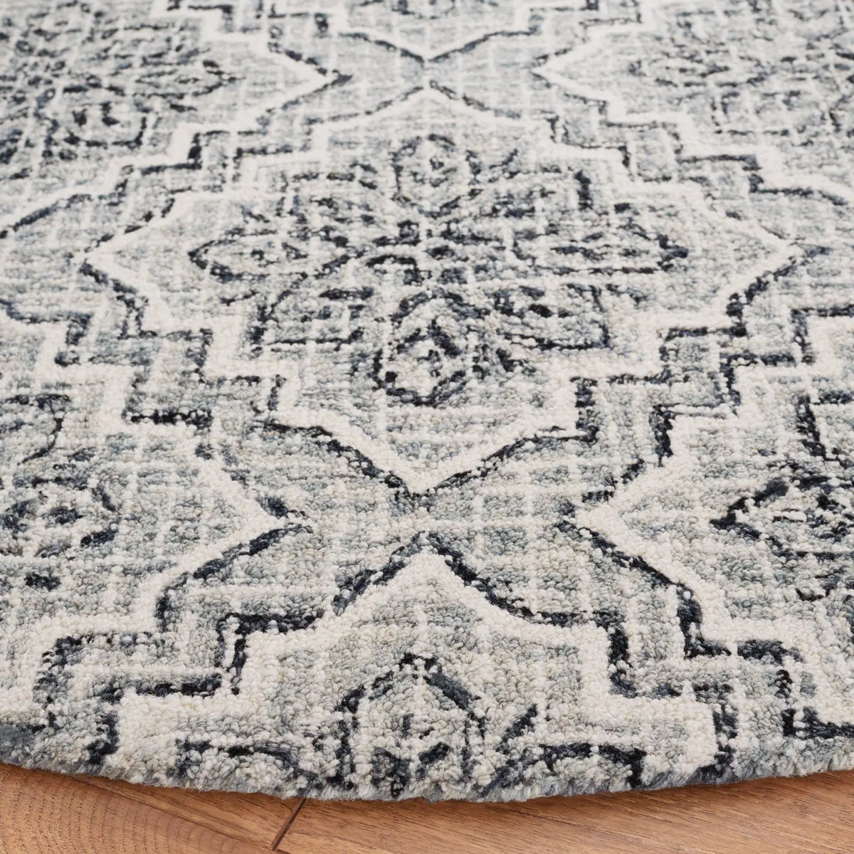 Safavieh Abstract 6'-0" x 6'-0" Rug in Dark Blue / Grey