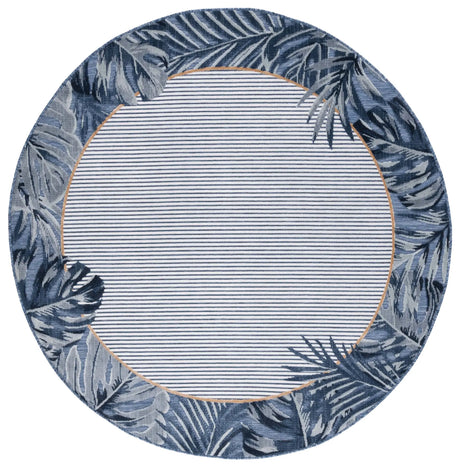Safavieh Cabana 6'-5" x 6'-5" Rug in Ivory / Navy