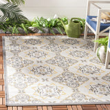 Safavieh Courtyard 4'-0" x 5'-7" Rug in Anthracite / Light Grey