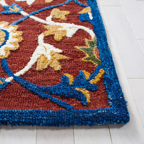 Safavieh Blossom 4'-0" x 6'-0" Rug in Rust / Blue
