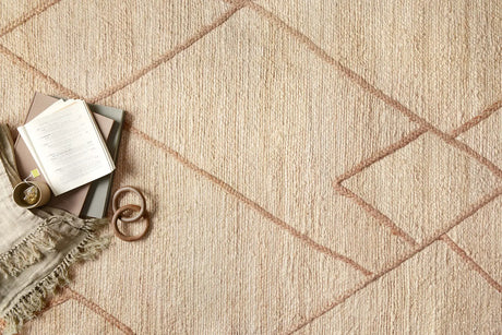 Loloi Bodhi Bod-01 Ivory/Natural Rugs - styled aerial 1