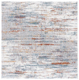Safavieh Berber Shag 7'-0" x 7'-0" Rug in Blue Rust / Ivory