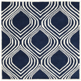 Safavieh Chatham 5'-0" x 5'-0" Rug in Dark Blue / Ivory