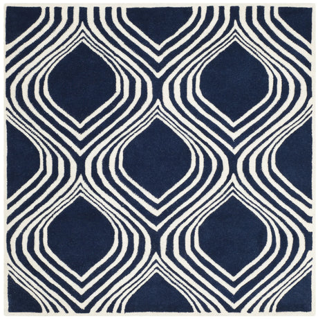 Safavieh Chatham 5'-0" x 5'-0" Rug in Dark Blue / Ivory