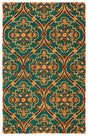 Safavieh Heritage 4'-0" x 6'-0" Rug in Green / Orange