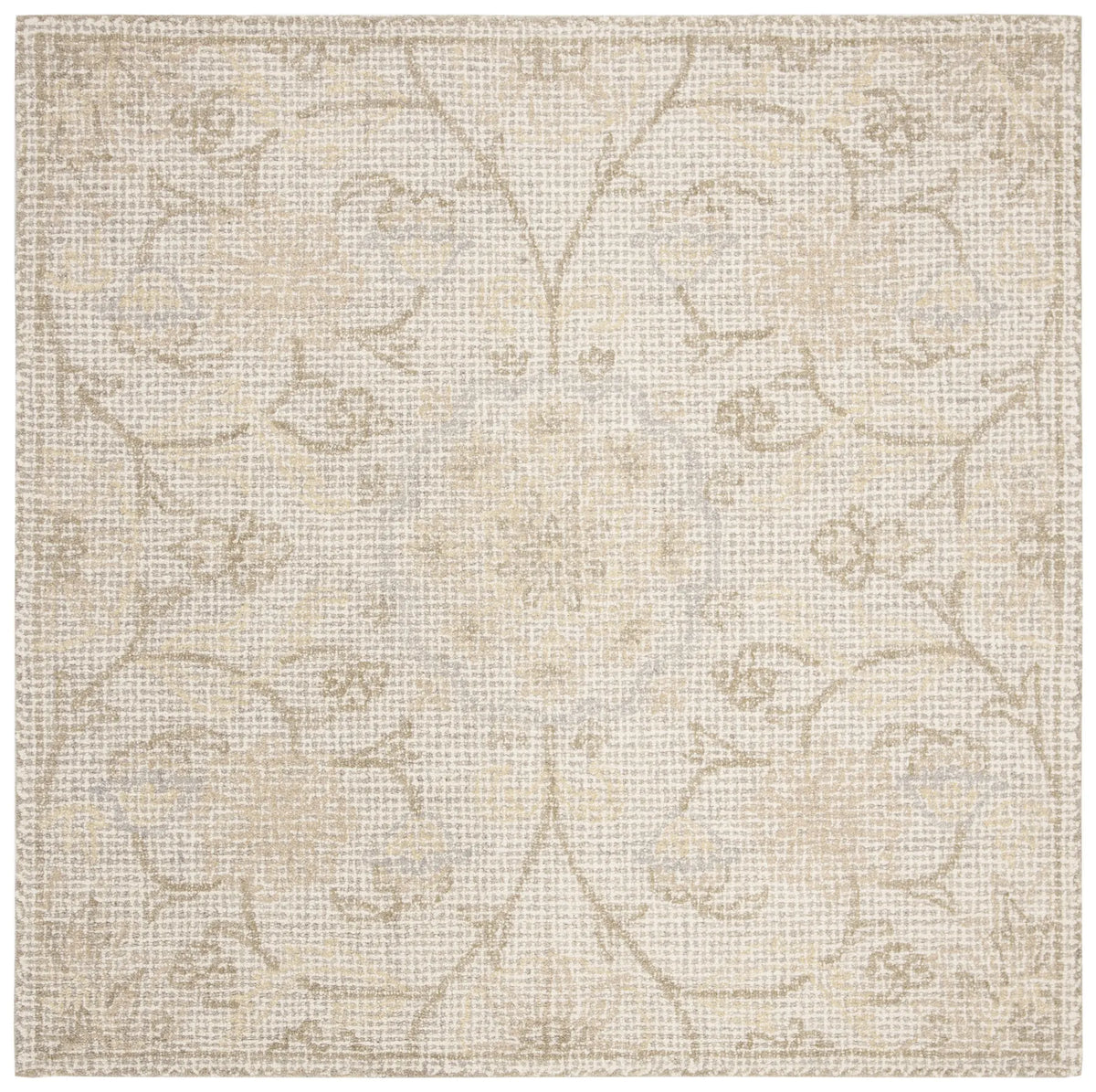 Safavieh Abstract 6'-0" x 6'-0" Rug in Light Grey / Ivory