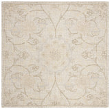 Safavieh Abstract 6'-0" x 6'-0" Rug in Light Grey / Ivory