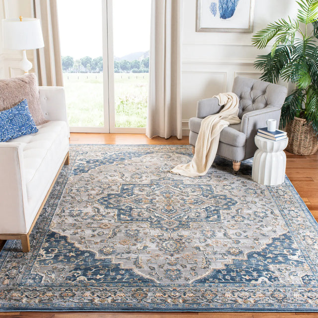 Safavieh Cosmopolitan 600 8'-0" x 10'-0" Rug in Cream / Blue