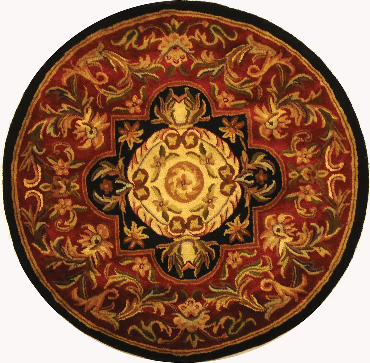 Safavieh Classic 3'-6" x 3'-6" Rug in Red / Black