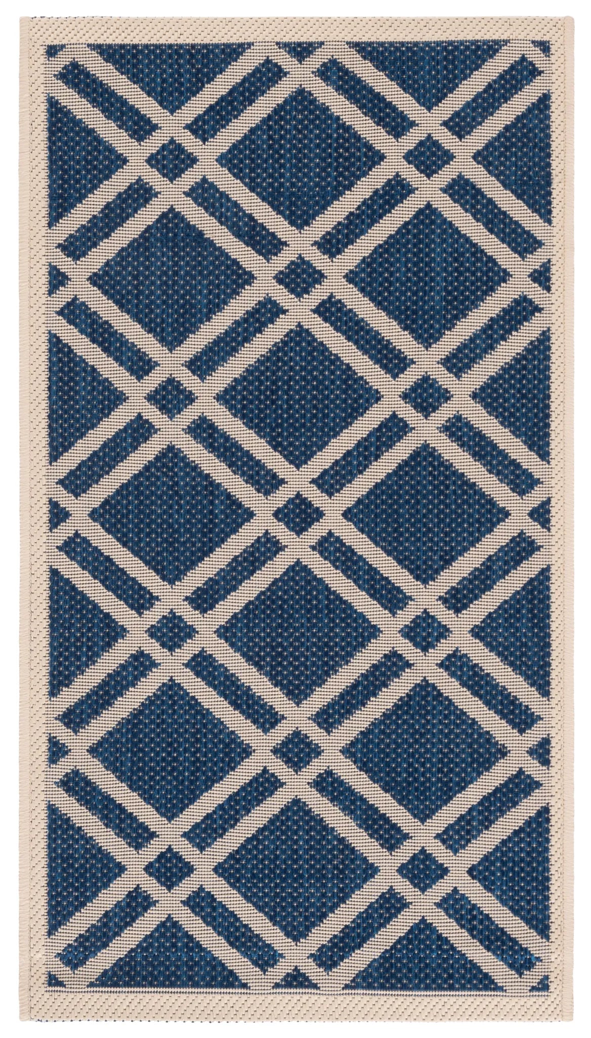 Safavieh Courtyard 2'-0" x 3'-7" Rug in Navy / Beige