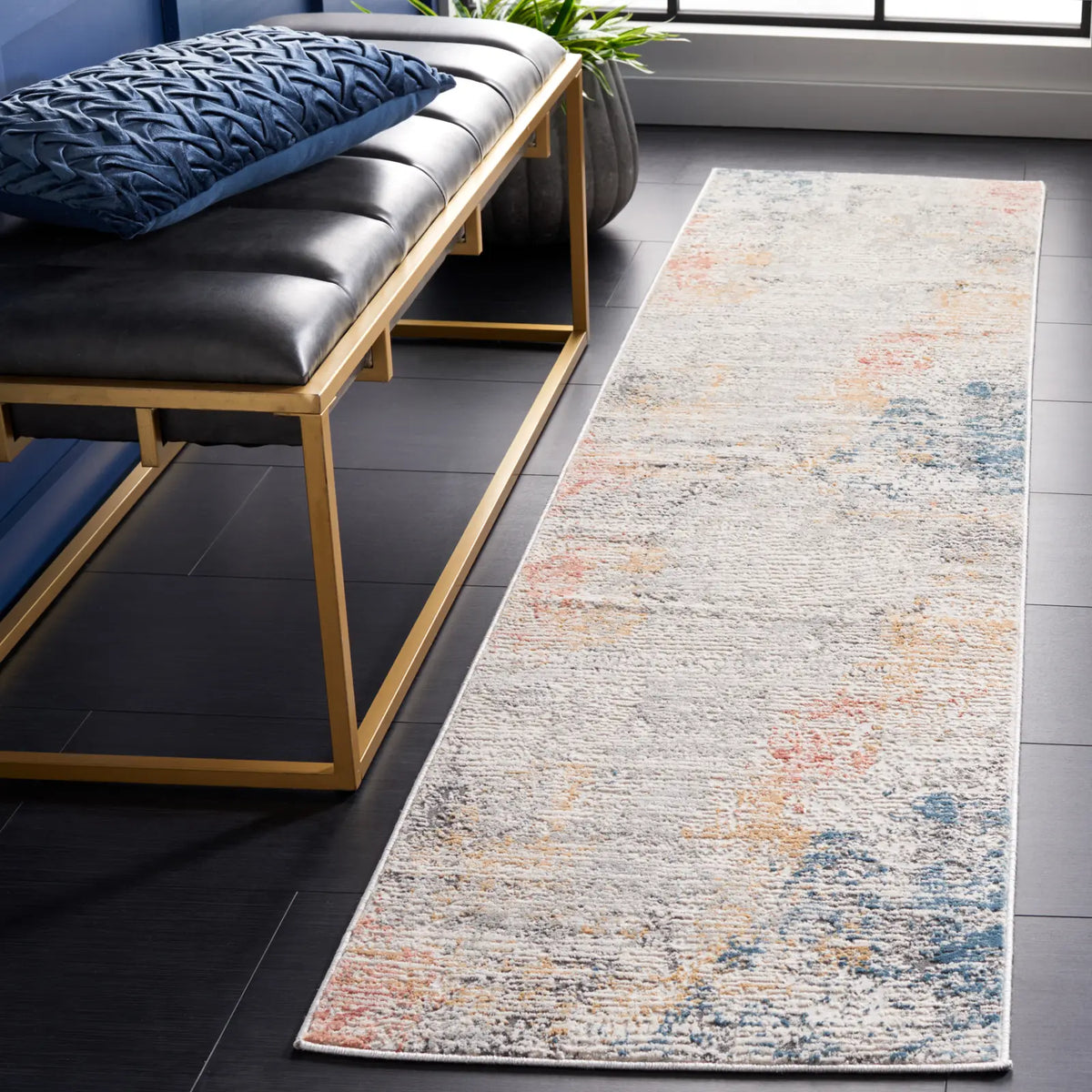 Safavieh Vogue 2'-0" x 8'-0" Rug in Ivory / Blue Rust