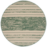 Safavieh Courtyard 6'-7" x 6'-7" Rug in Dark Green / Beige
